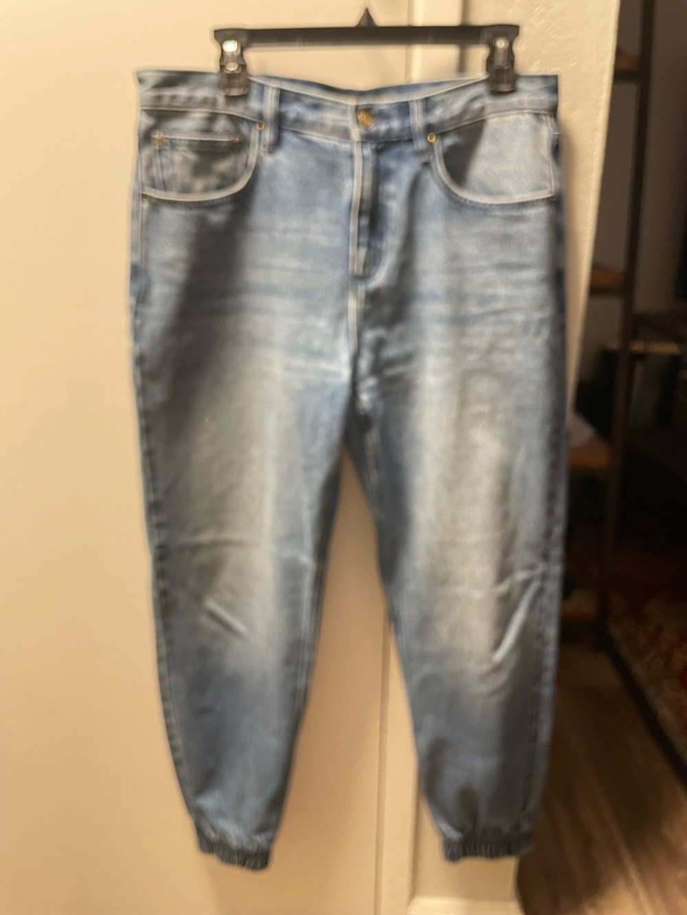 Michael Kors Light Blue Boyfriend Denim Joggers